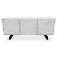 Secret Sideboard Ceramic Marble Doors White